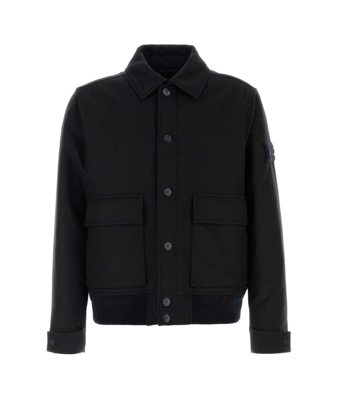 STONE ISLAND Черная шерстяная куртка, фото 1