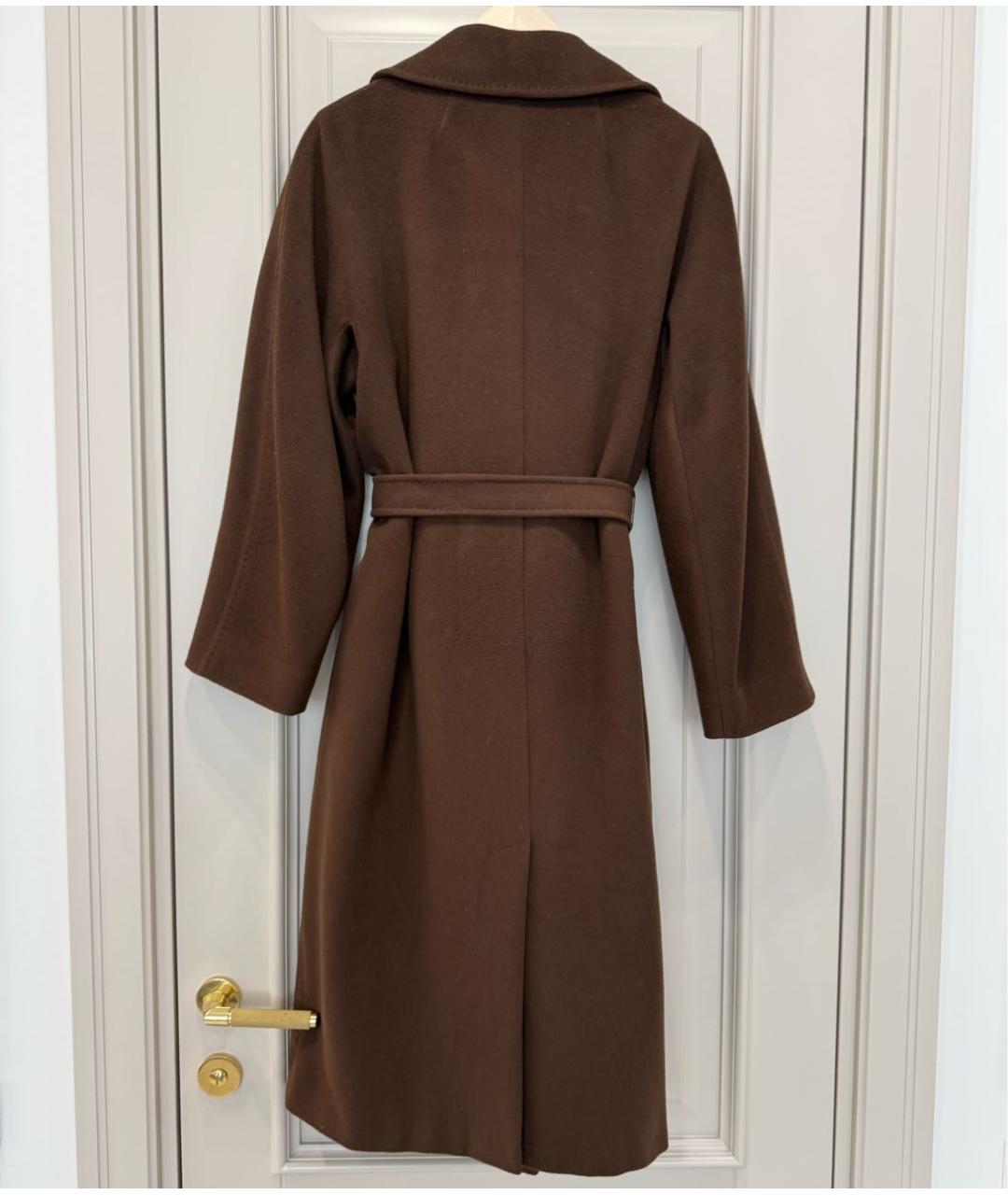 WEEKEND MAX MARA Коричневое шерстяное пальто, фото 2