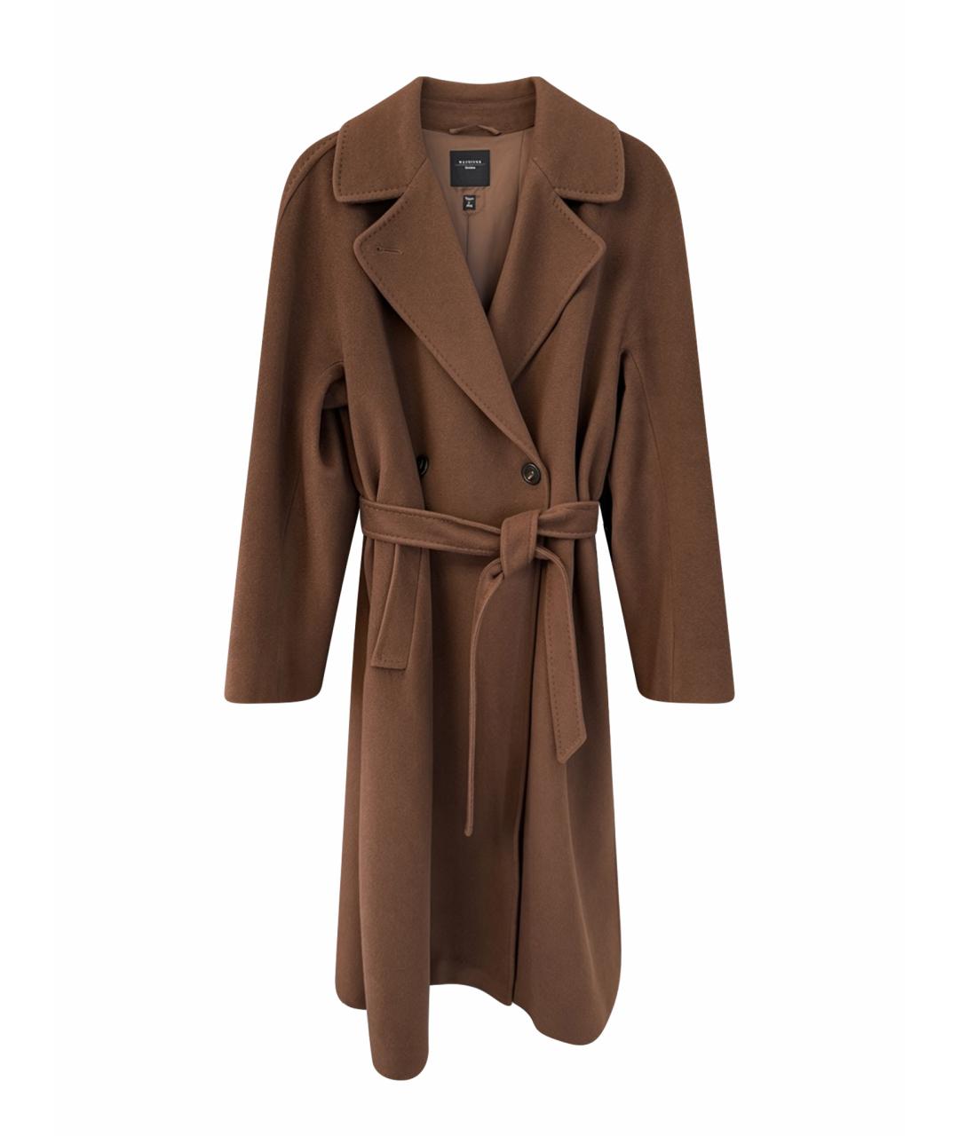 WEEKEND MAX MARA Коричневое шерстяное пальто, фото 1
