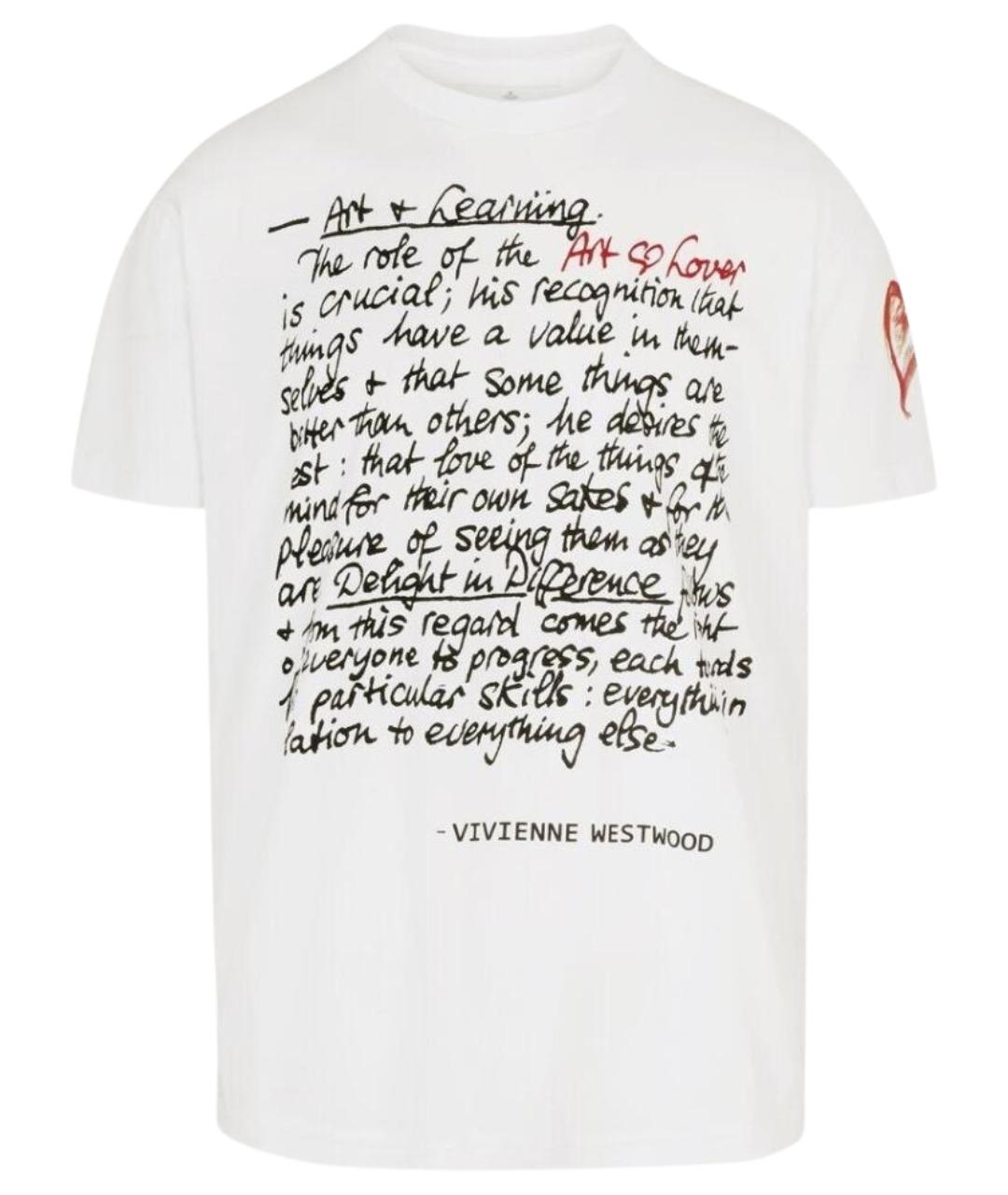 VIVIENNE WESTWOOD Белая хлопковая футболка, фото 1