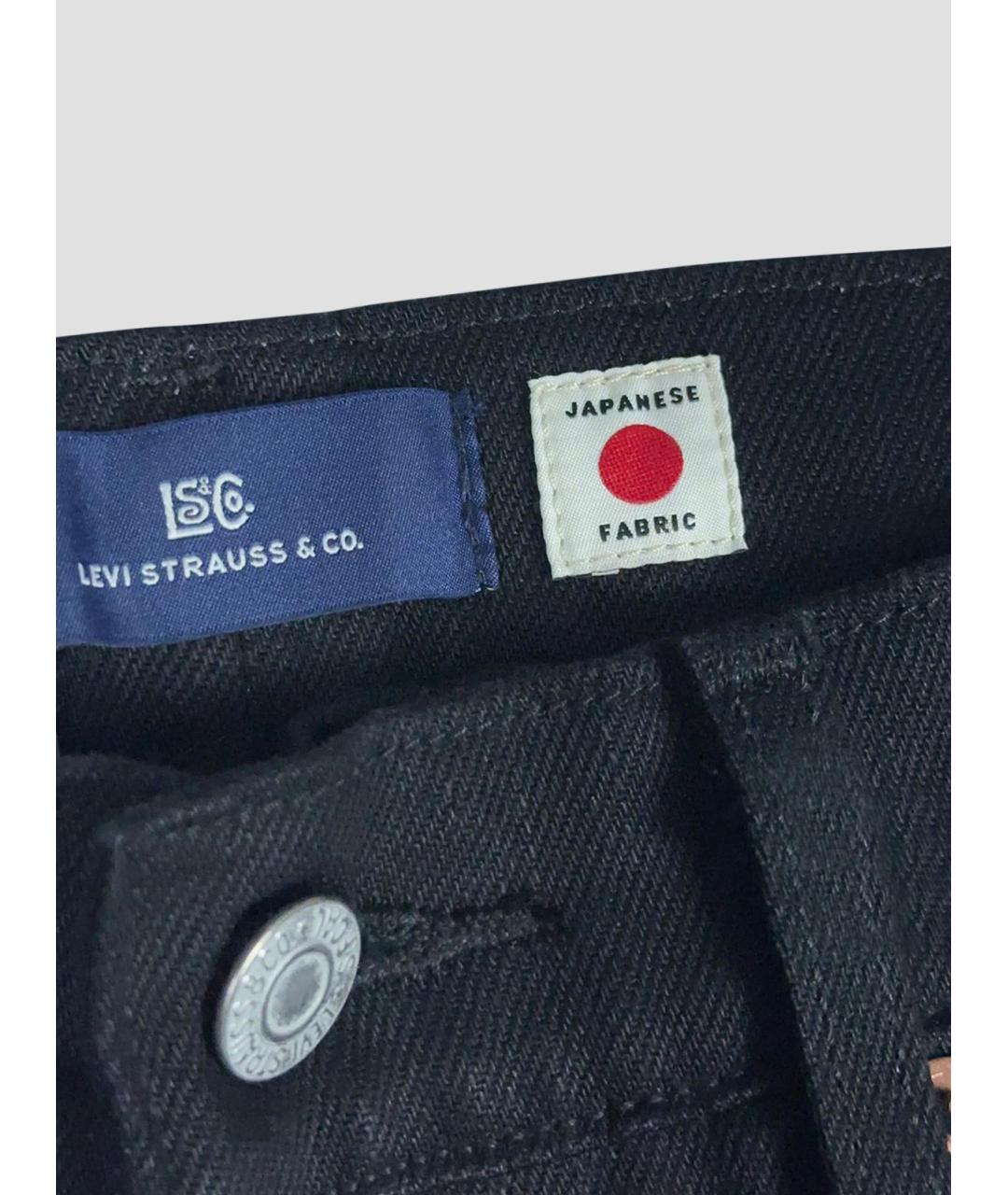 LEVI'S Черные хлопковые прямые джинсы, фото 3