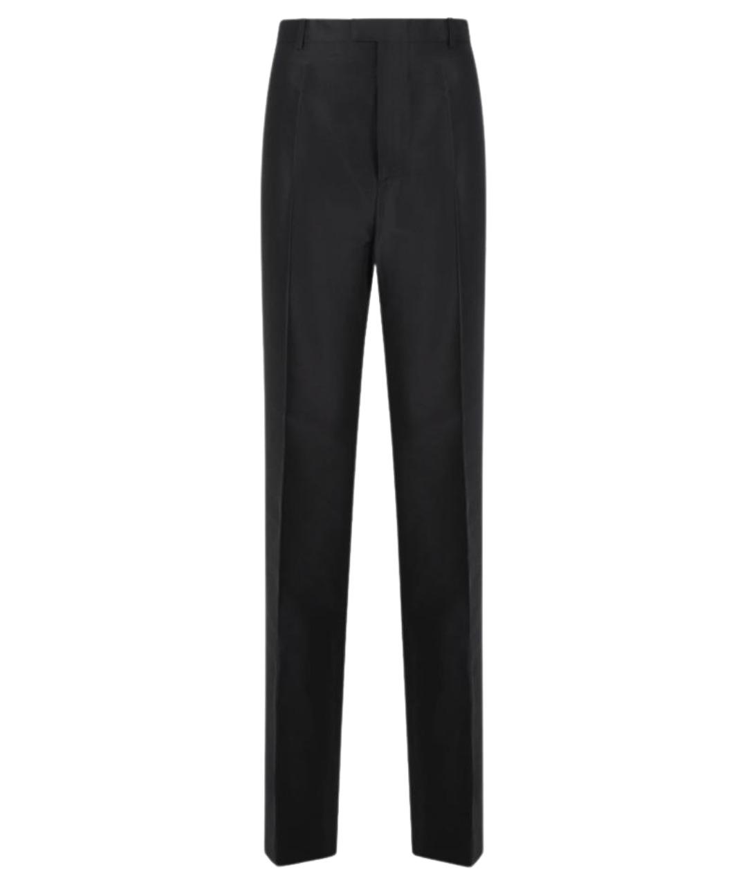 GUCCI Черные шелковые прямые брюки, фото 1