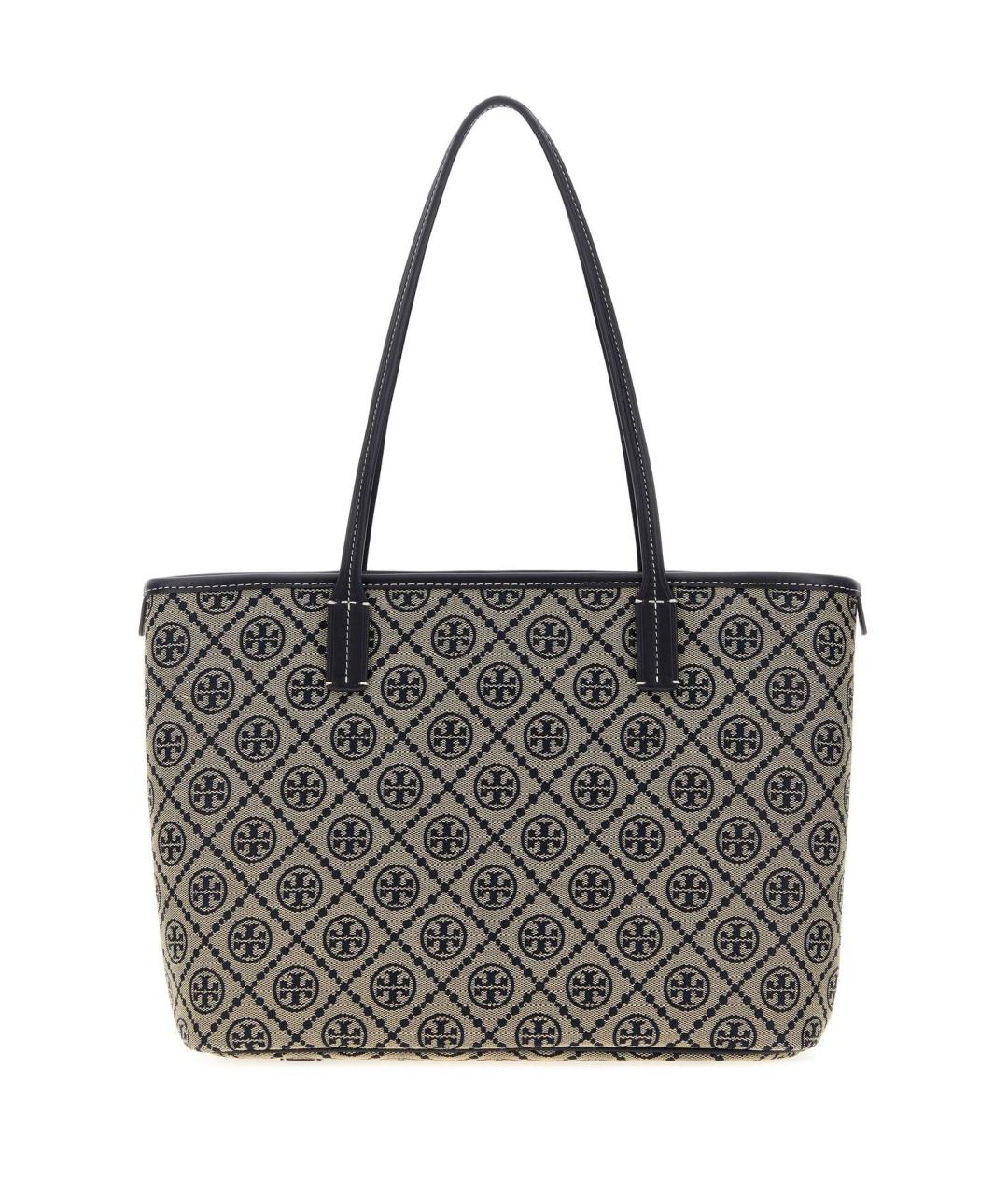 TORY BURCH Темно-синяя хлопковая сумка тоут, фото 2