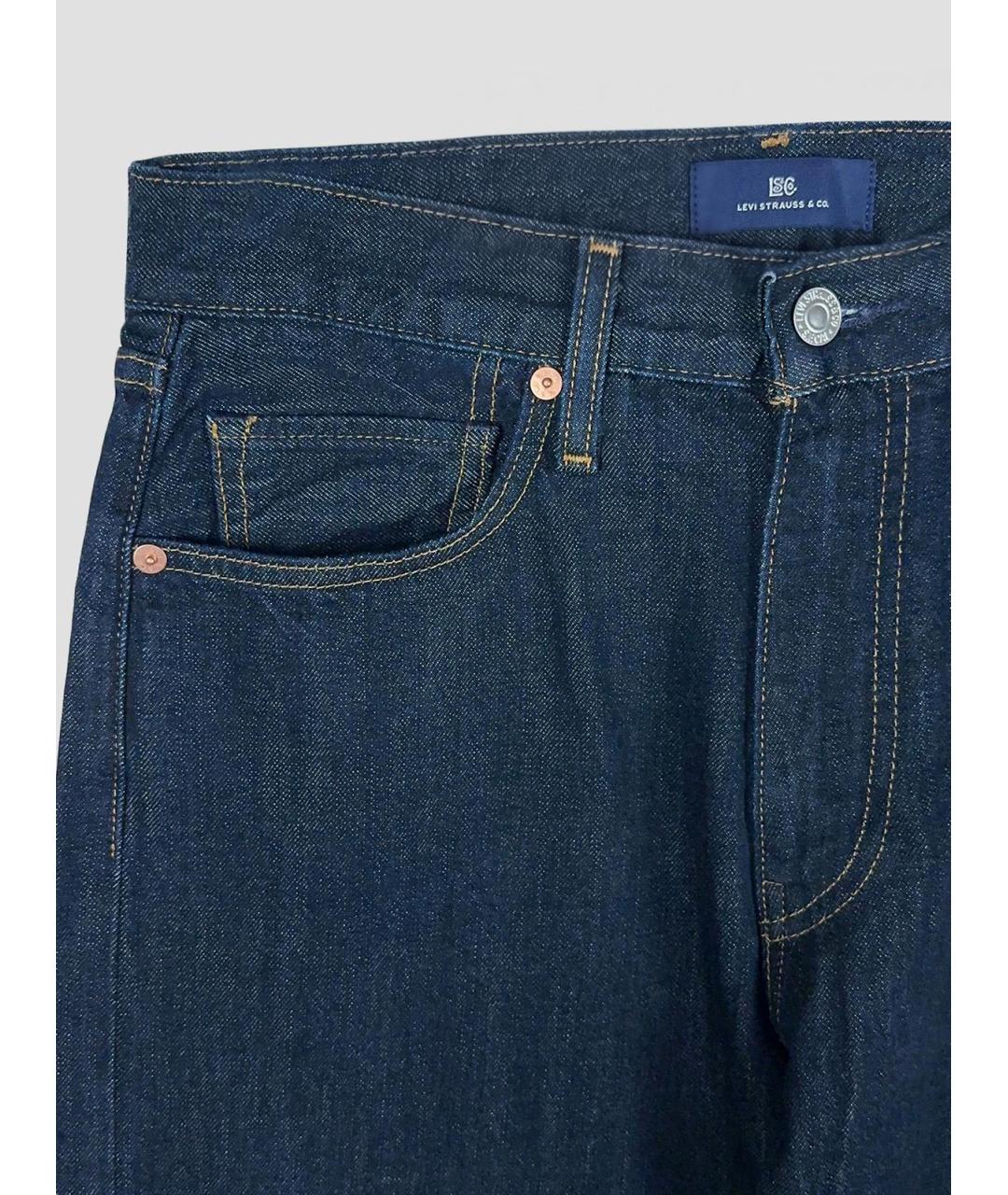 LEVI'S Синие хлопковые прямые джинсы, фото 3