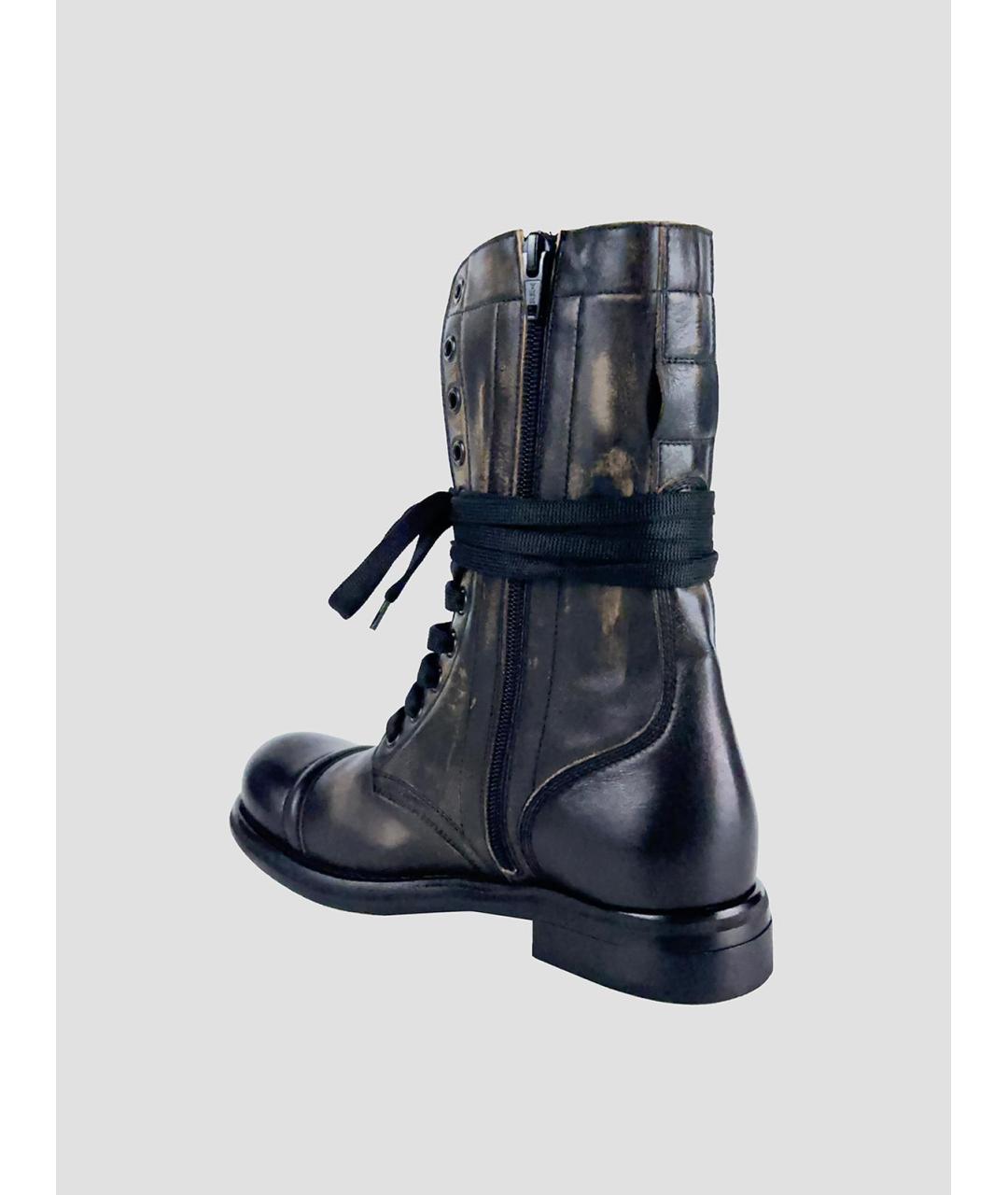 VIVIENNE WESTWOOD Черные кожаные ботинки, фото 3