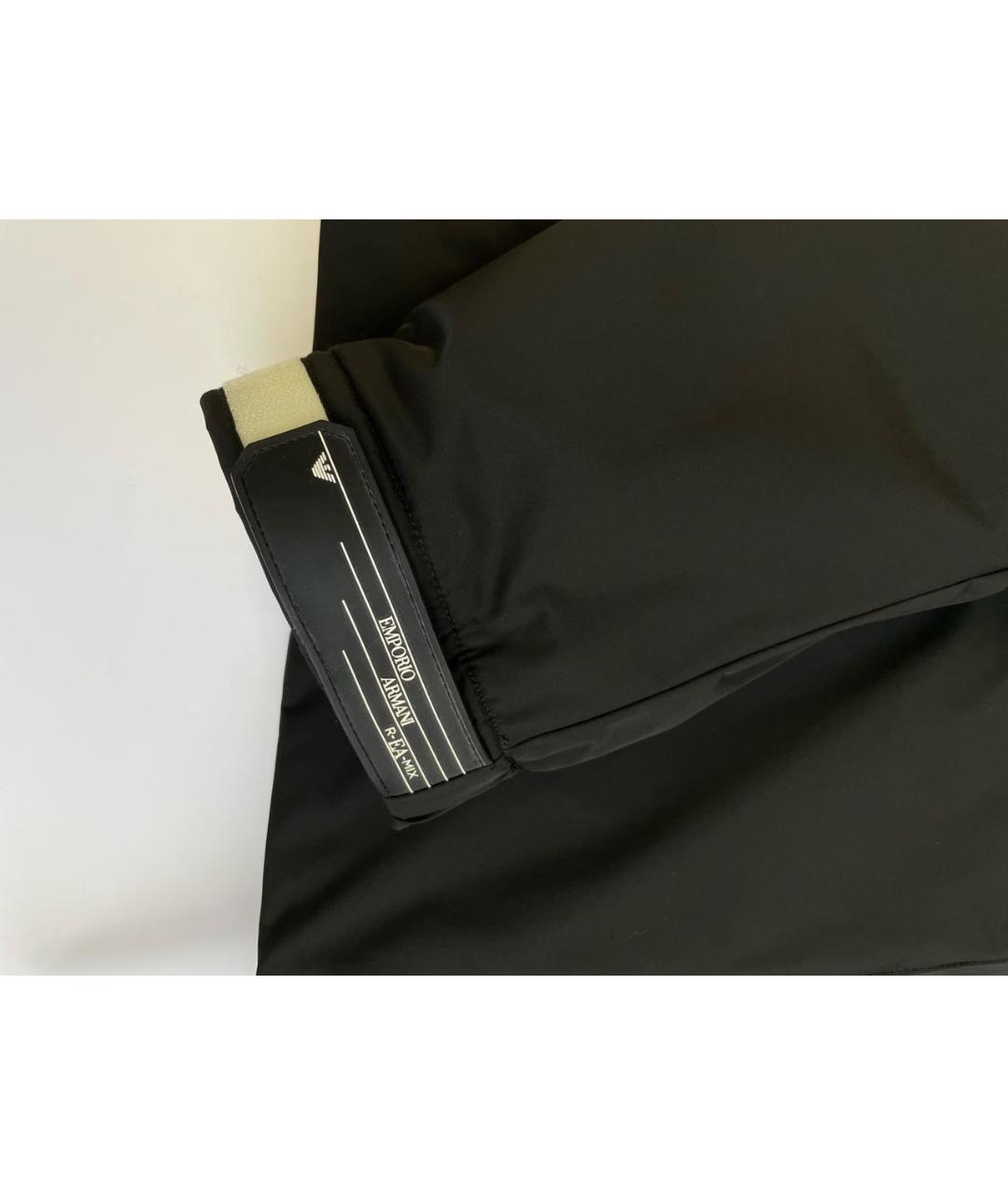 EMPORIO ARMANI Черная полиэстеровая куртка, фото 7