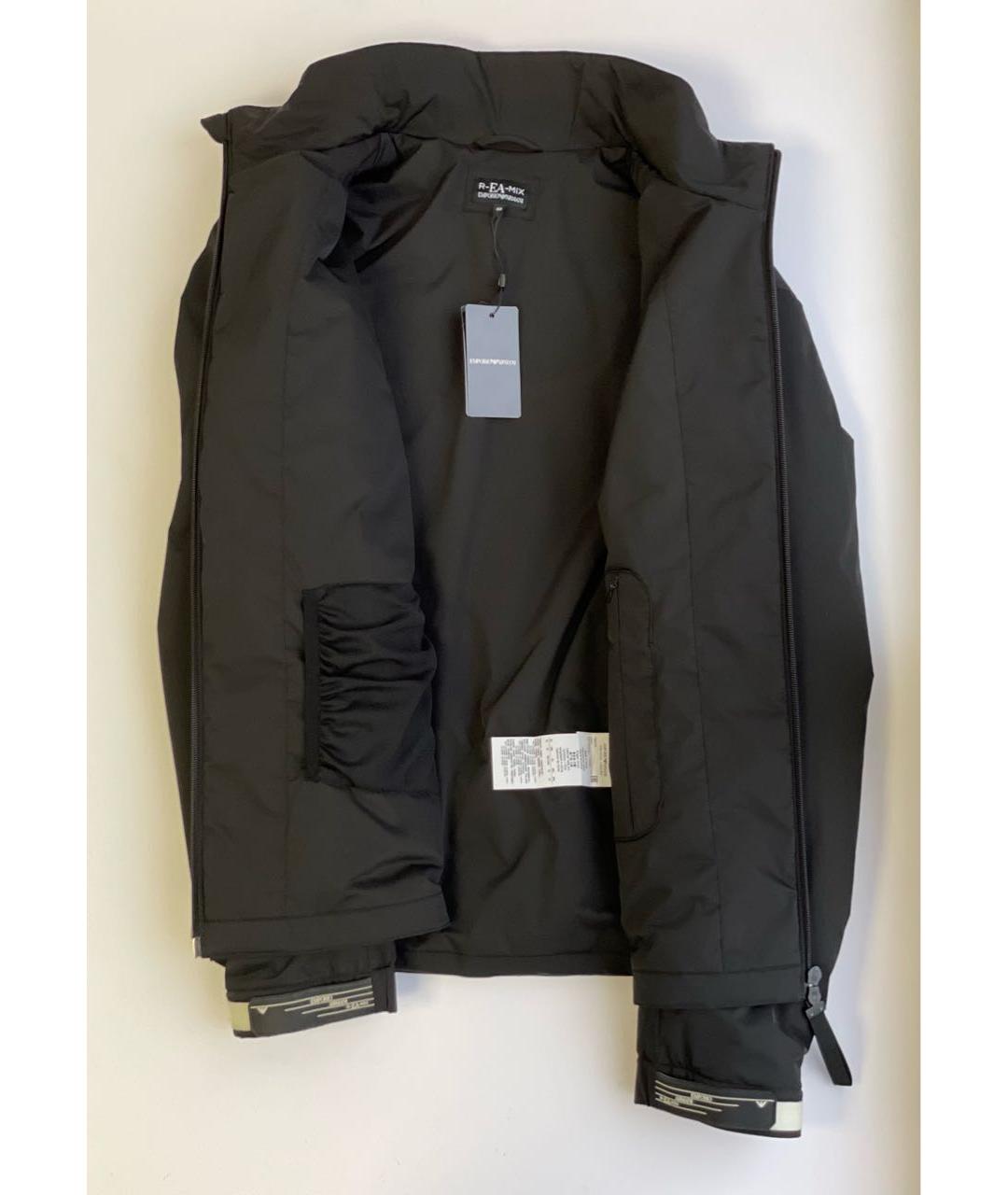 EMPORIO ARMANI Черная полиэстеровая куртка, фото 2