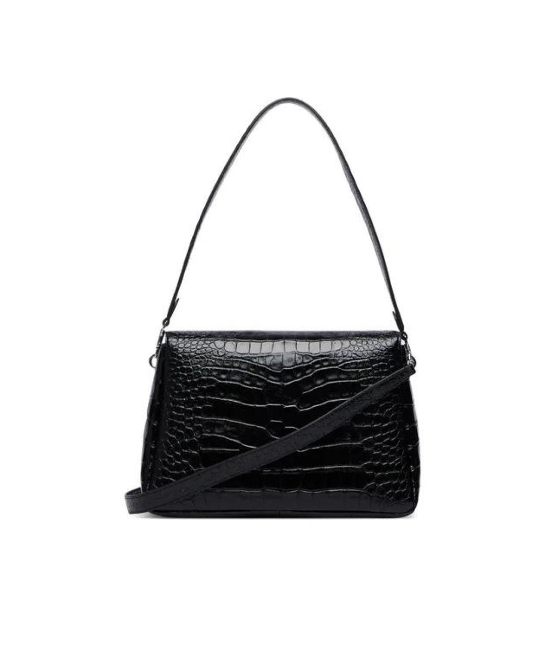 TORY BURCH Черная сумка через плечо из лакированной кожи, фото 2