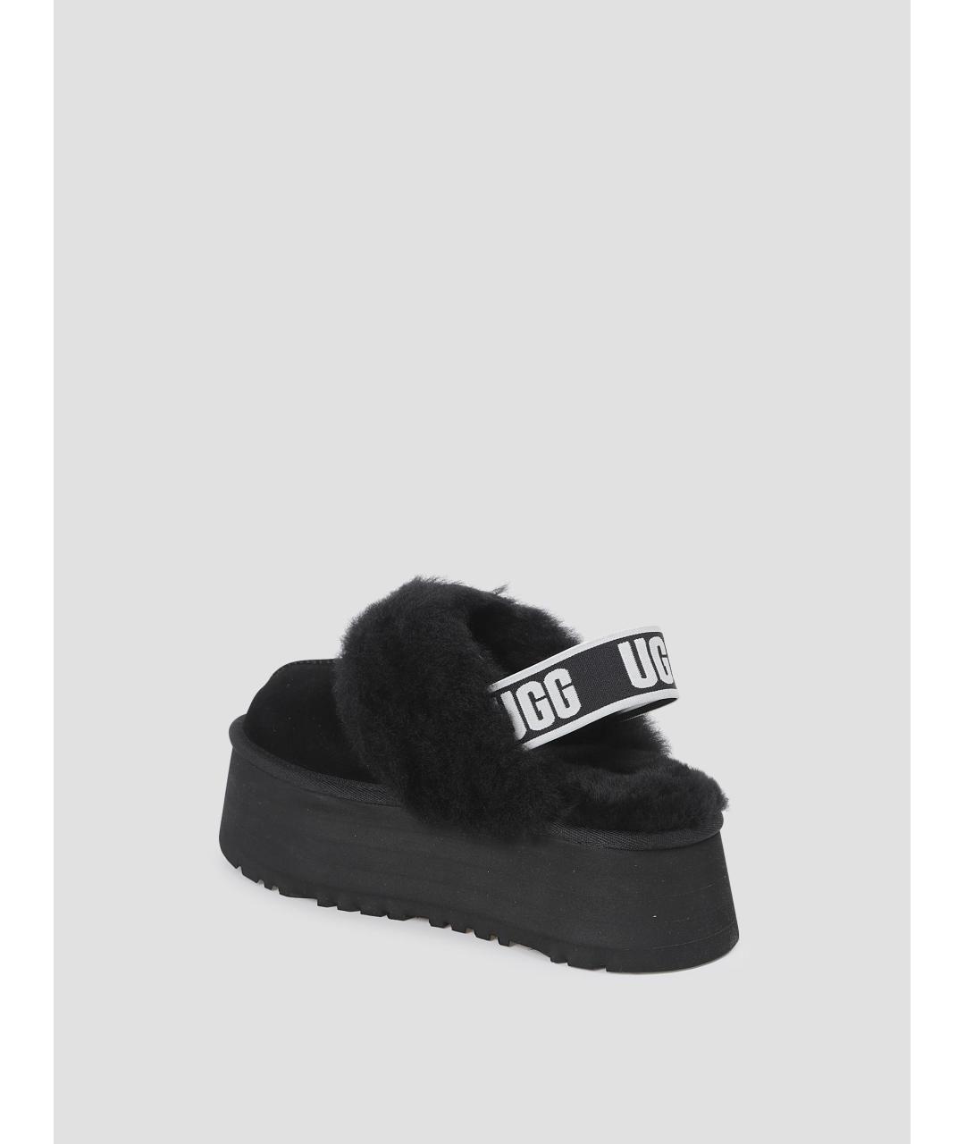 UGG Черные замшевые сабо, фото 3