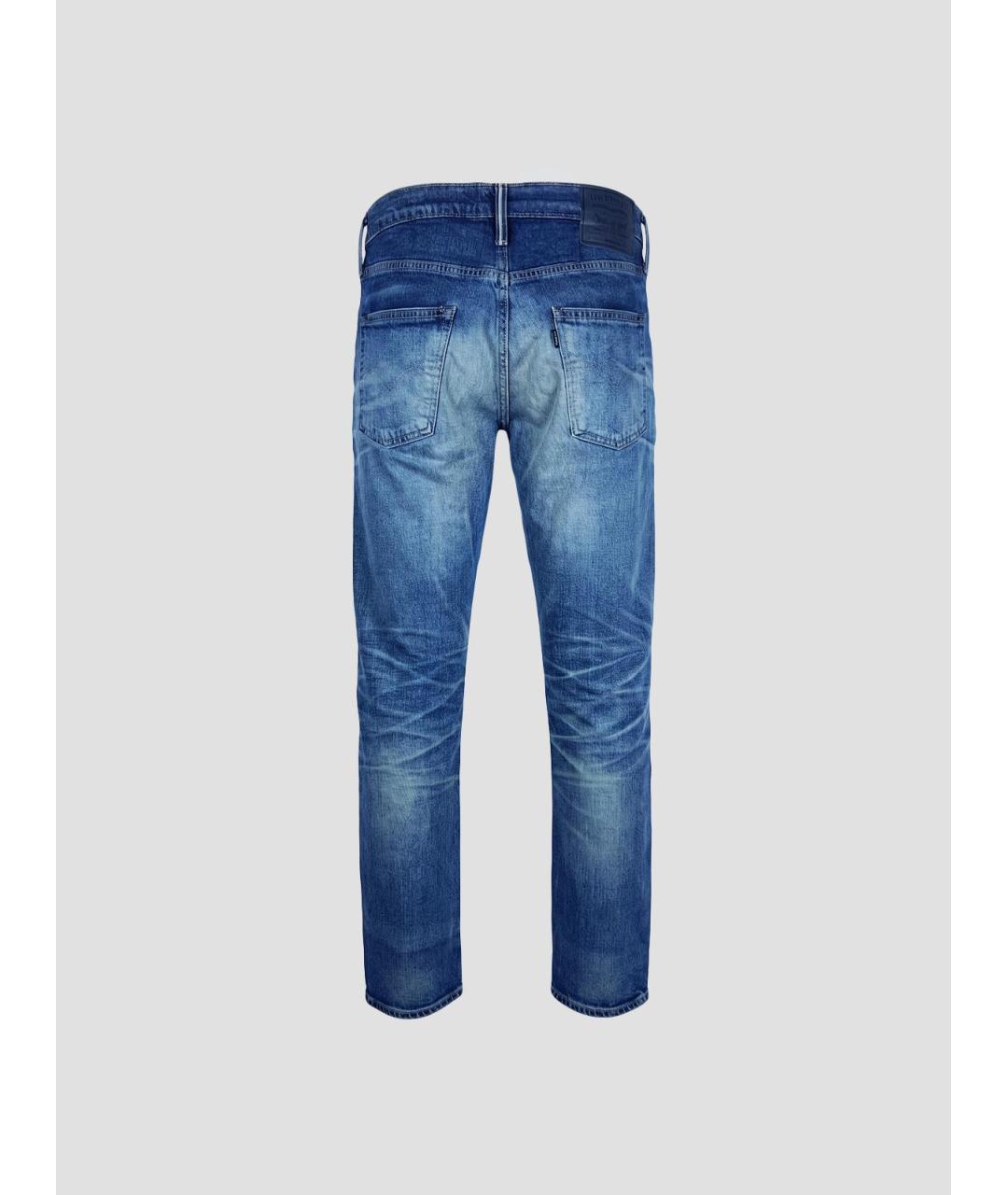 LEVI'S Синие хлопковые прямые джинсы, фото 2