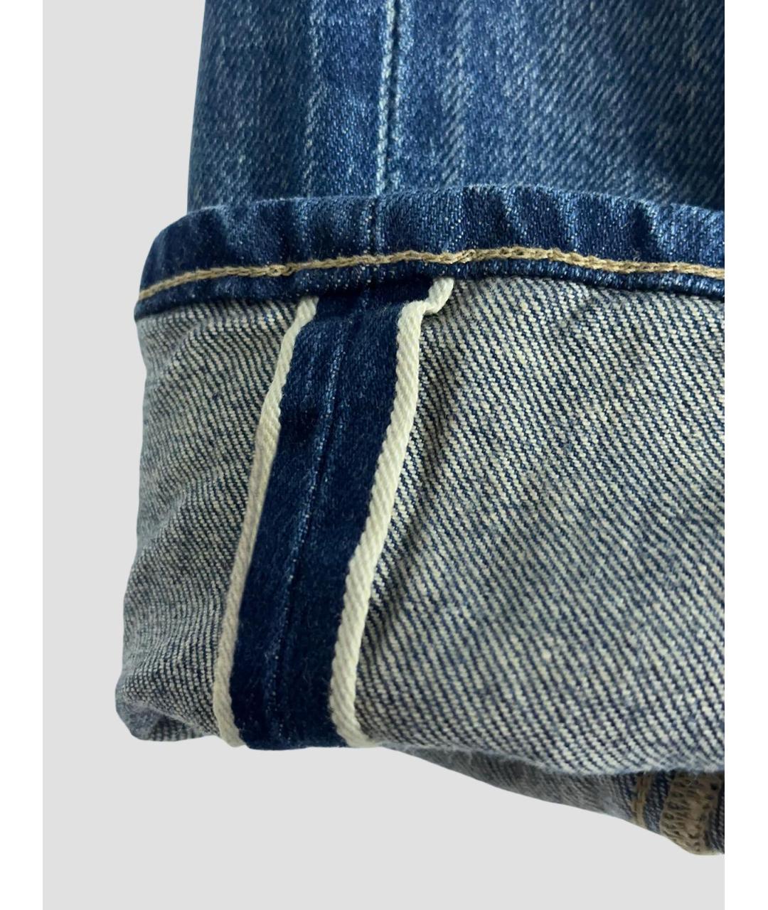 LEVI'S Синие хлопковые прямые джинсы, фото 3