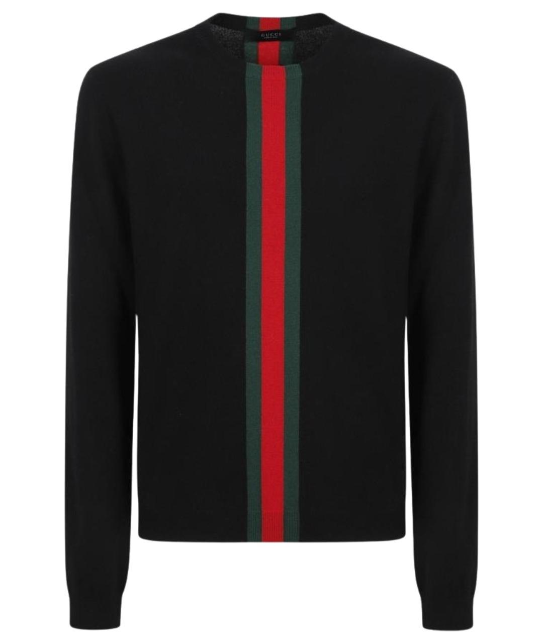 GUCCI Черный кашемировый джемпер / свитер, фото 1
