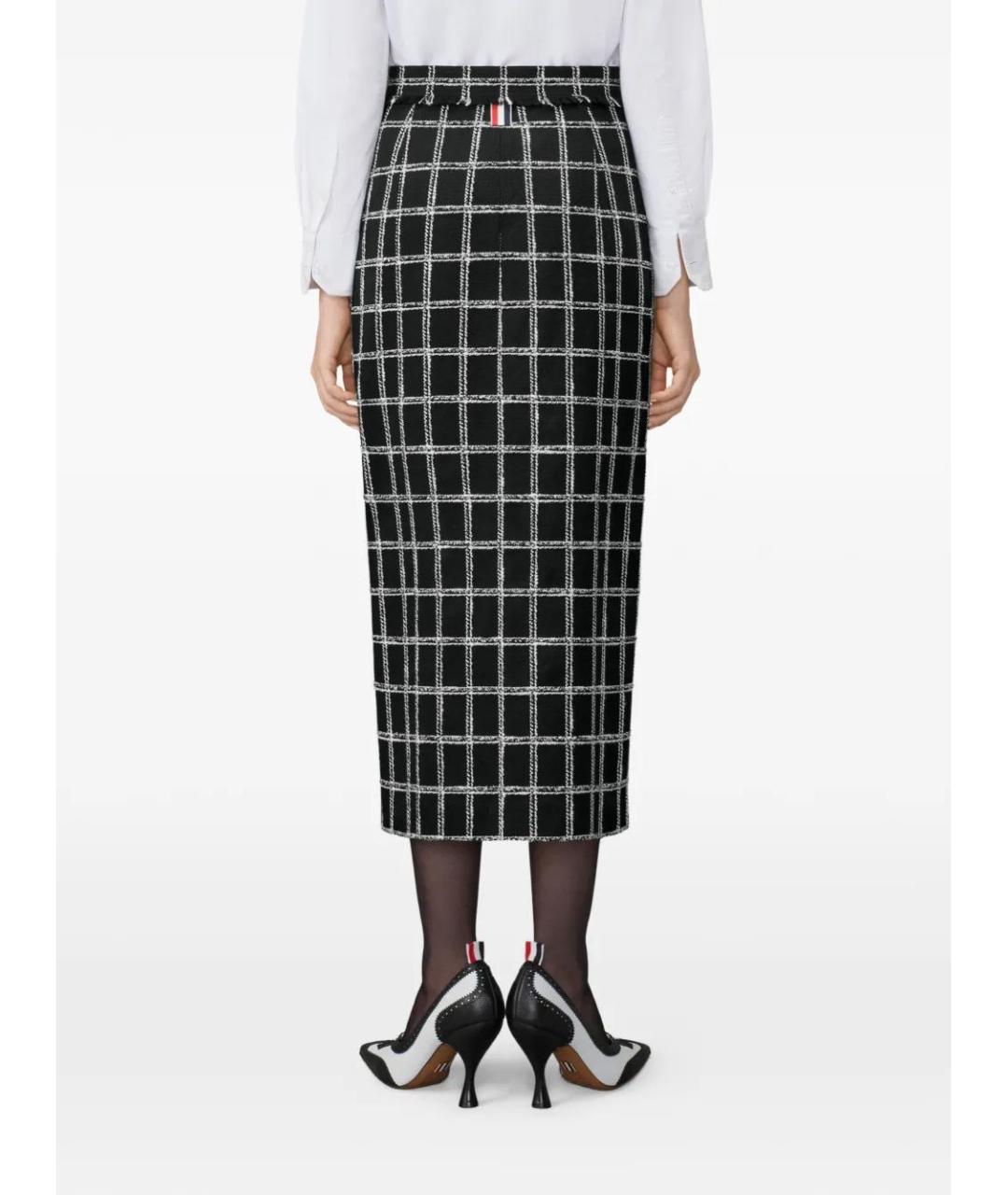THOM BROWNE Мульти хлопковая юбка миди, фото 3