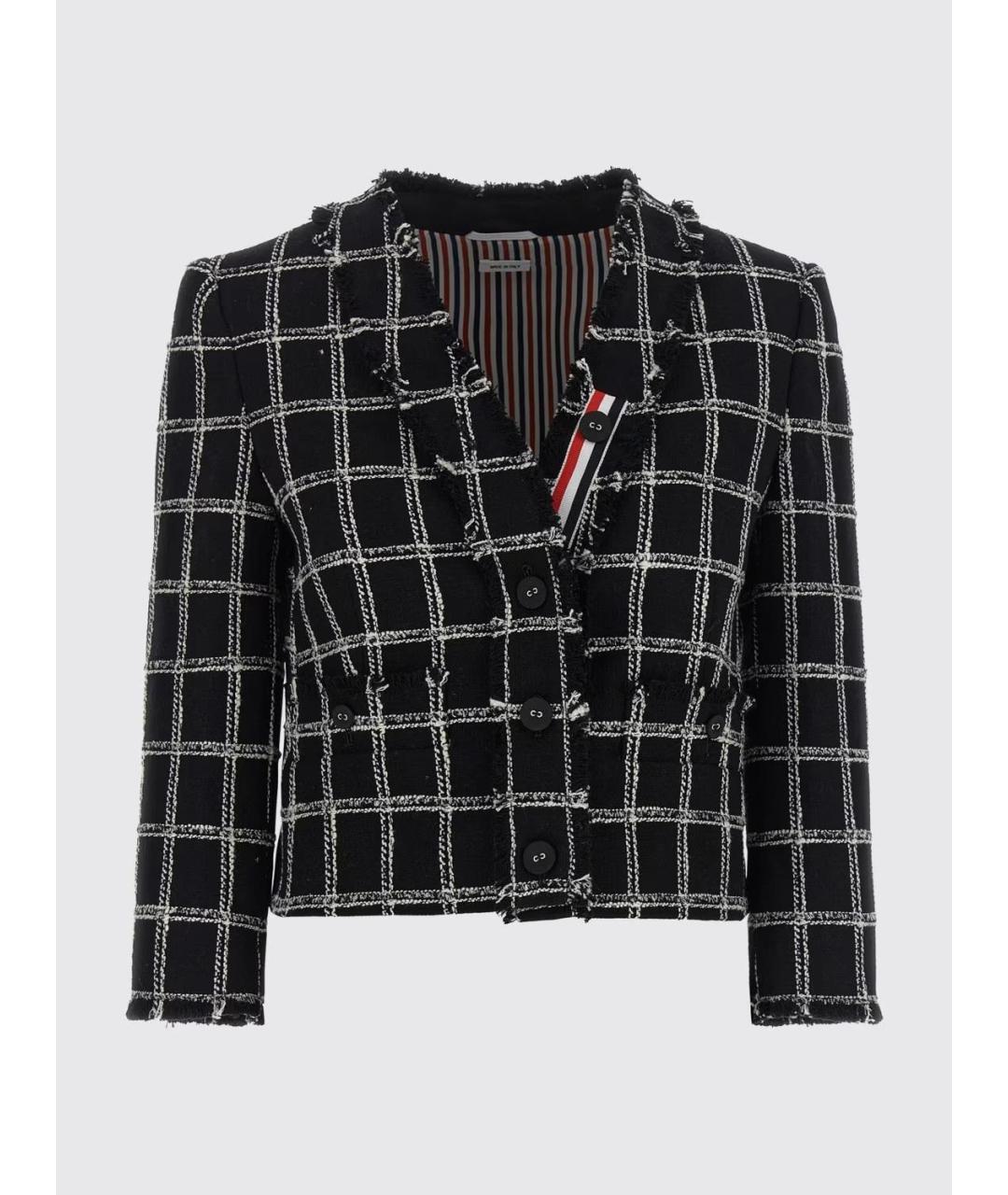 THOM BROWNE Черный хлопковый жакет/пиджак, фото 3