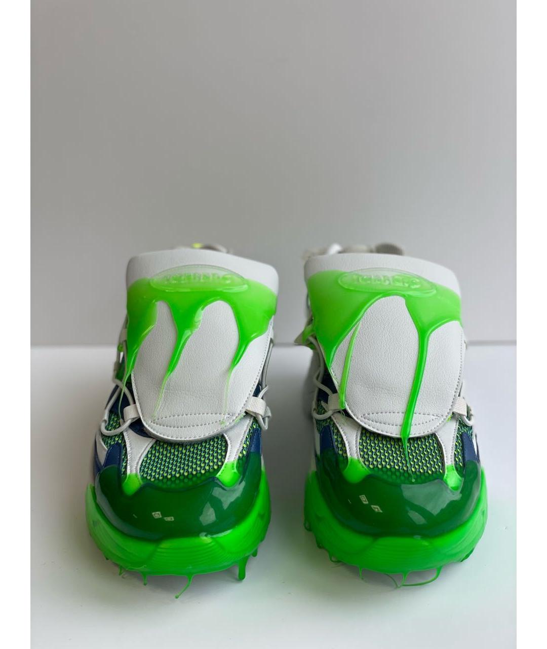 ICEBERG Зеленые кожаные кроссовки, фото 2