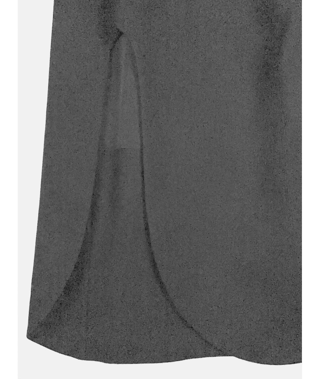 JIL SANDER Черная шерстяная юбка миди, фото 3
