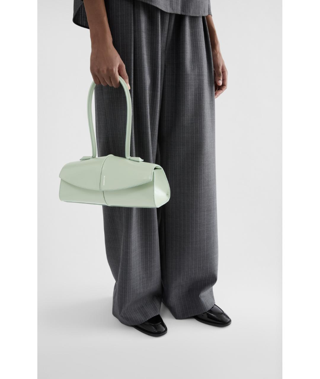 JIL SANDER Голубая кожаная сумка через плечо, фото 2