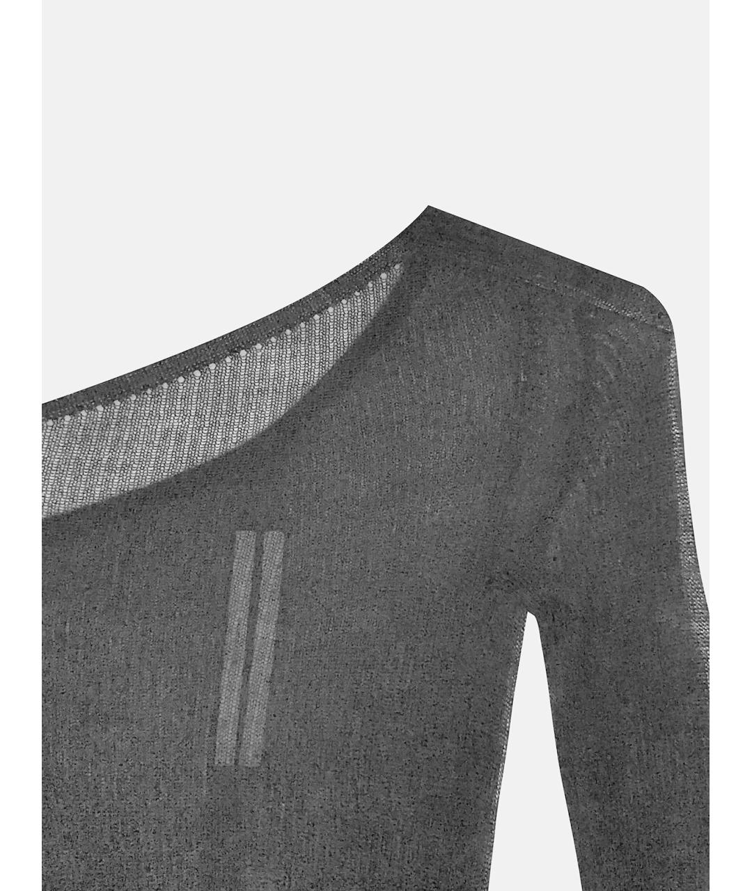 RICK OWENS Черное кашемировое повседневное платье, фото 3
