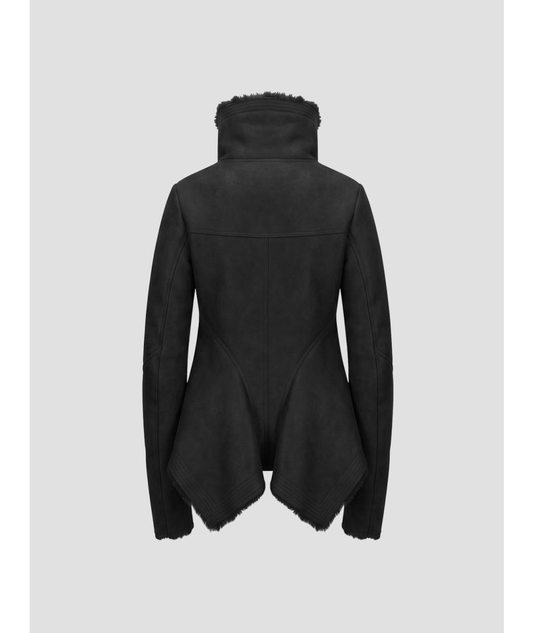 RICK OWENS Черная меховая дубленка, фото 2