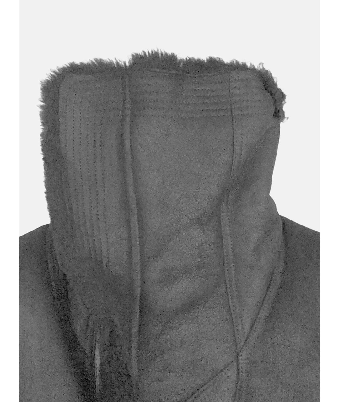 RICK OWENS Черная меховая дубленка, фото 3