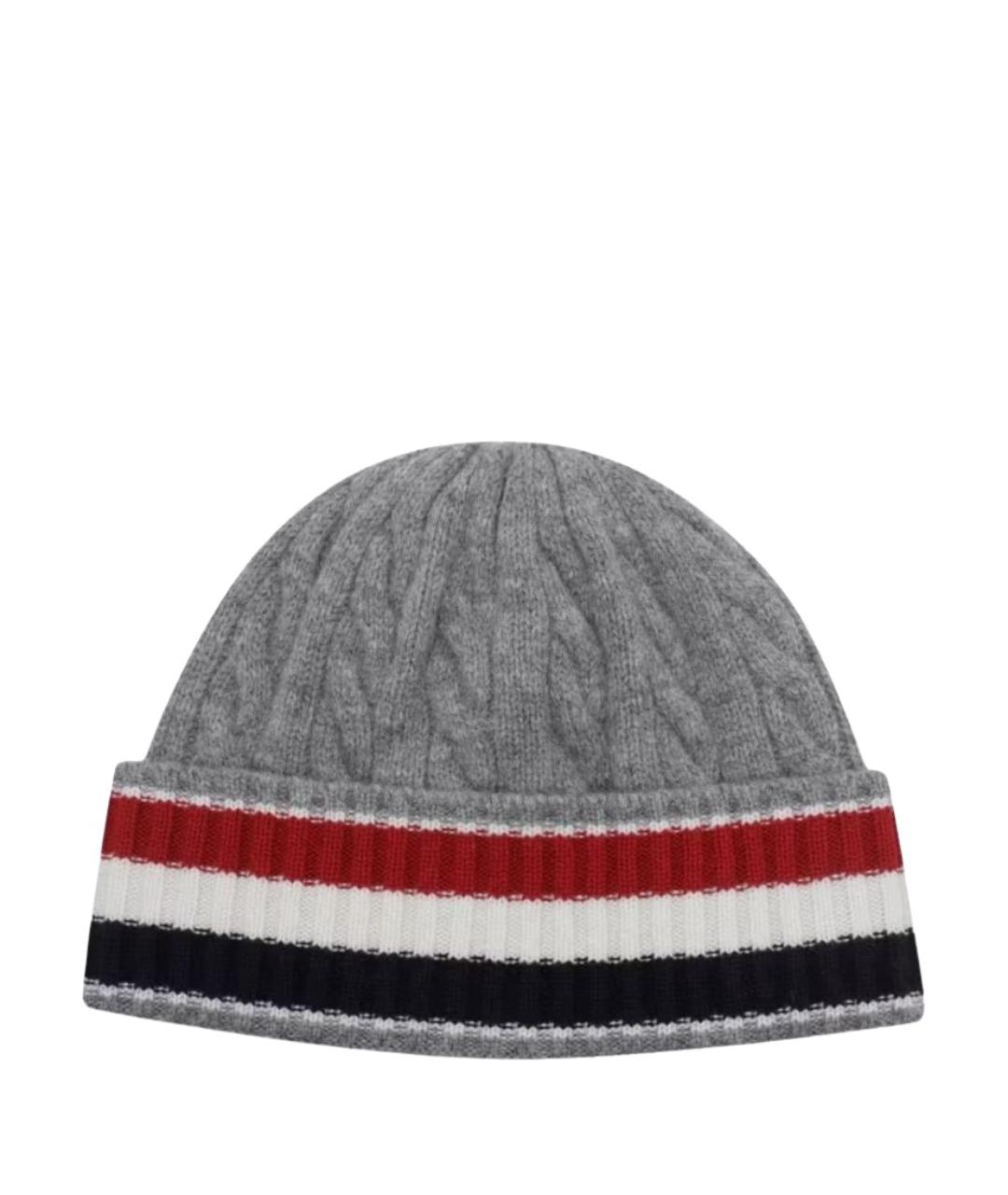 THOM BROWNE Серая шерстяная шапка, фото 1