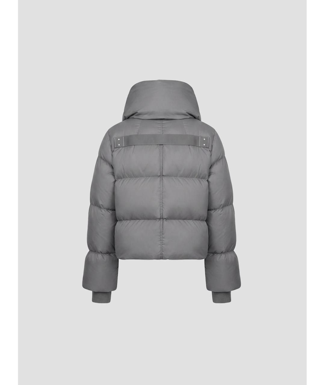 RICK OWENS Серый полиамидовый пуховик, фото 2