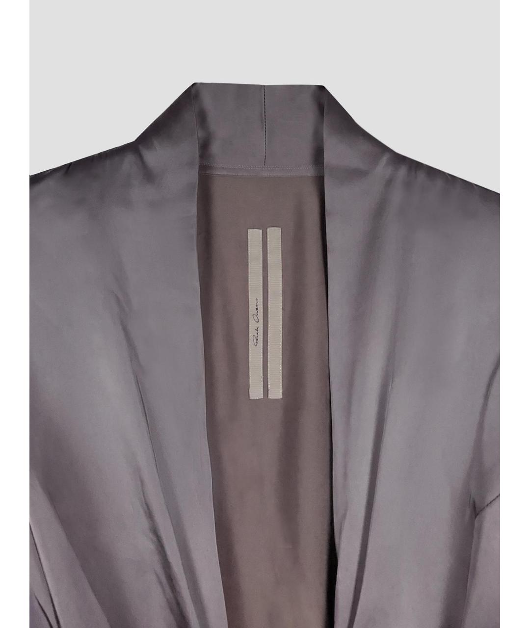 RICK OWENS Серая ацетатная блузы, фото 3