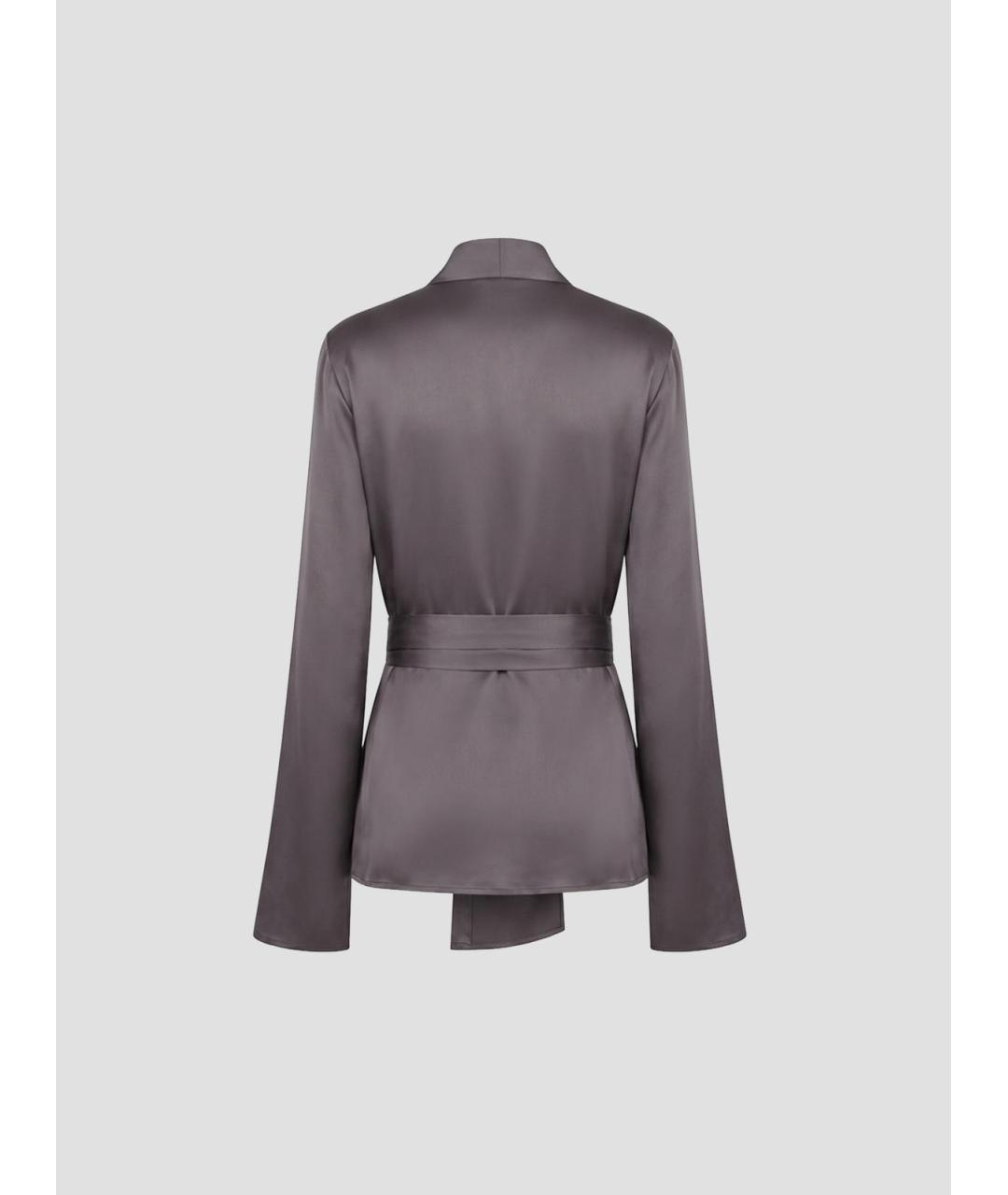 RICK OWENS Серая ацетатная блузы, фото 2