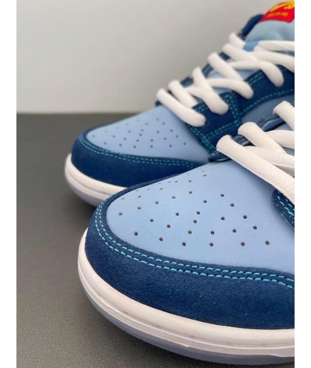NIKE Синие текстильные низкие кроссовки / кеды, фото 4