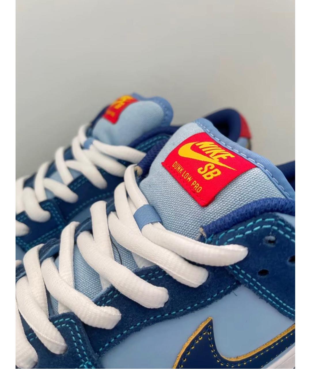 NIKE Синие текстильные низкие кроссовки / кеды, фото 3