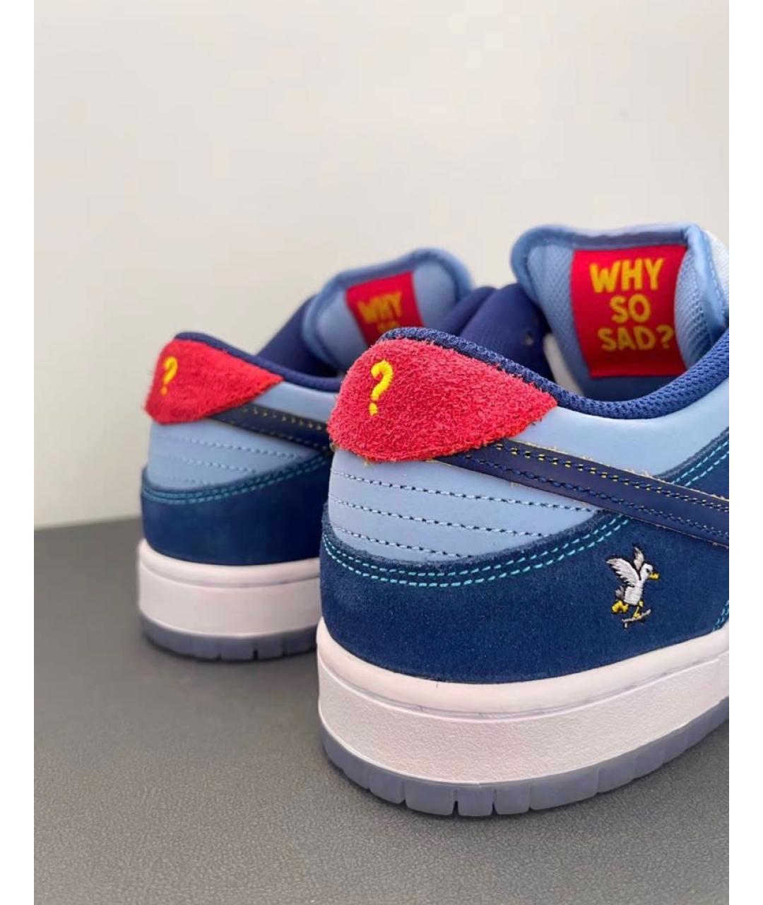 NIKE Синие текстильные низкие кроссовки / кеды, фото 6