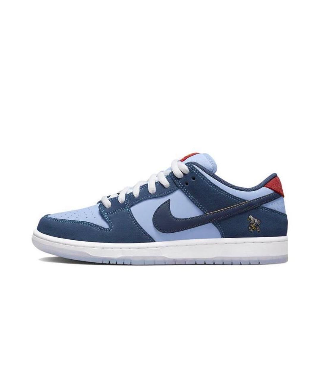 NIKE Синие текстильные низкие кроссовки / кеды, фото 9