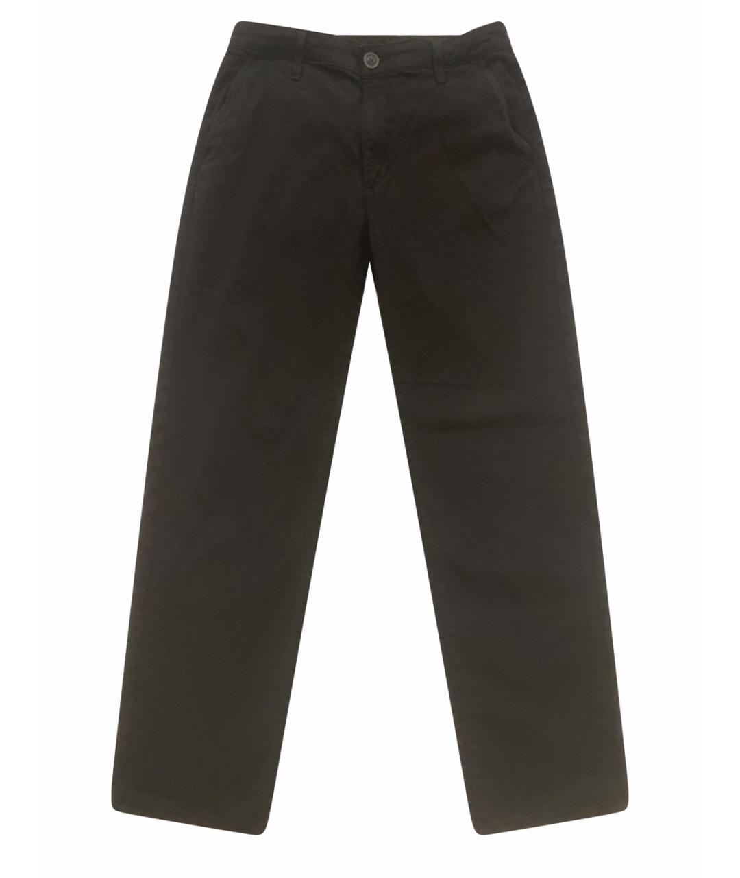 AG JEANS Черные хлопко-эластановые брюки узкие, фото 1