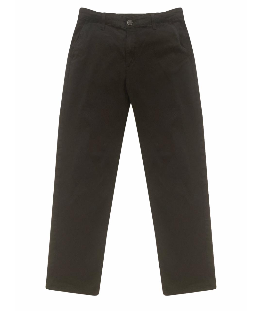 AG JEANS Черные хлопко-эластановые брюки узкие, фото 5