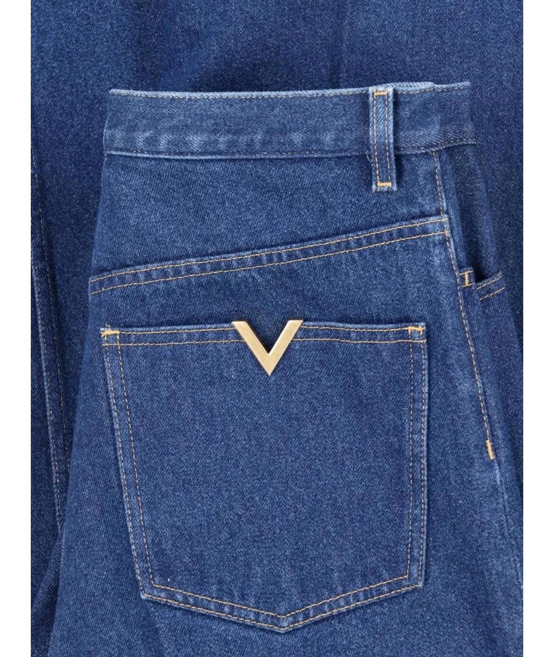 VALENTINO Синие хлопковые прямые джинсы, фото 3