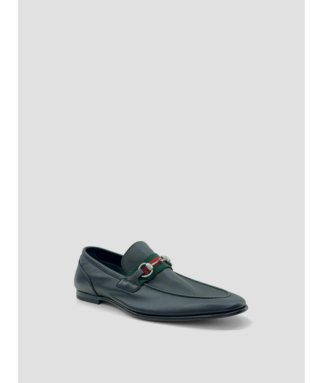 GUCCI Черные кожаные лоферы, фото 2