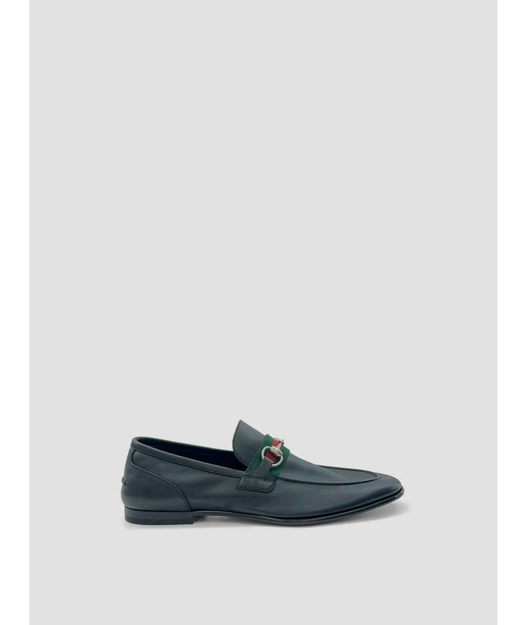GUCCI Черные кожаные лоферы, фото 4