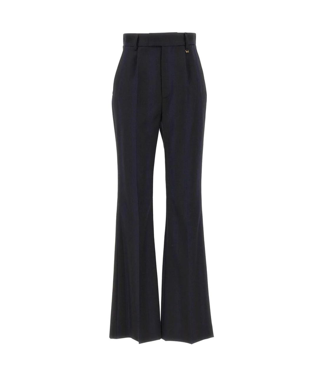 VIVIENNE WESTWOOD Темно-синие шерстяные прямые брюки, фото 1