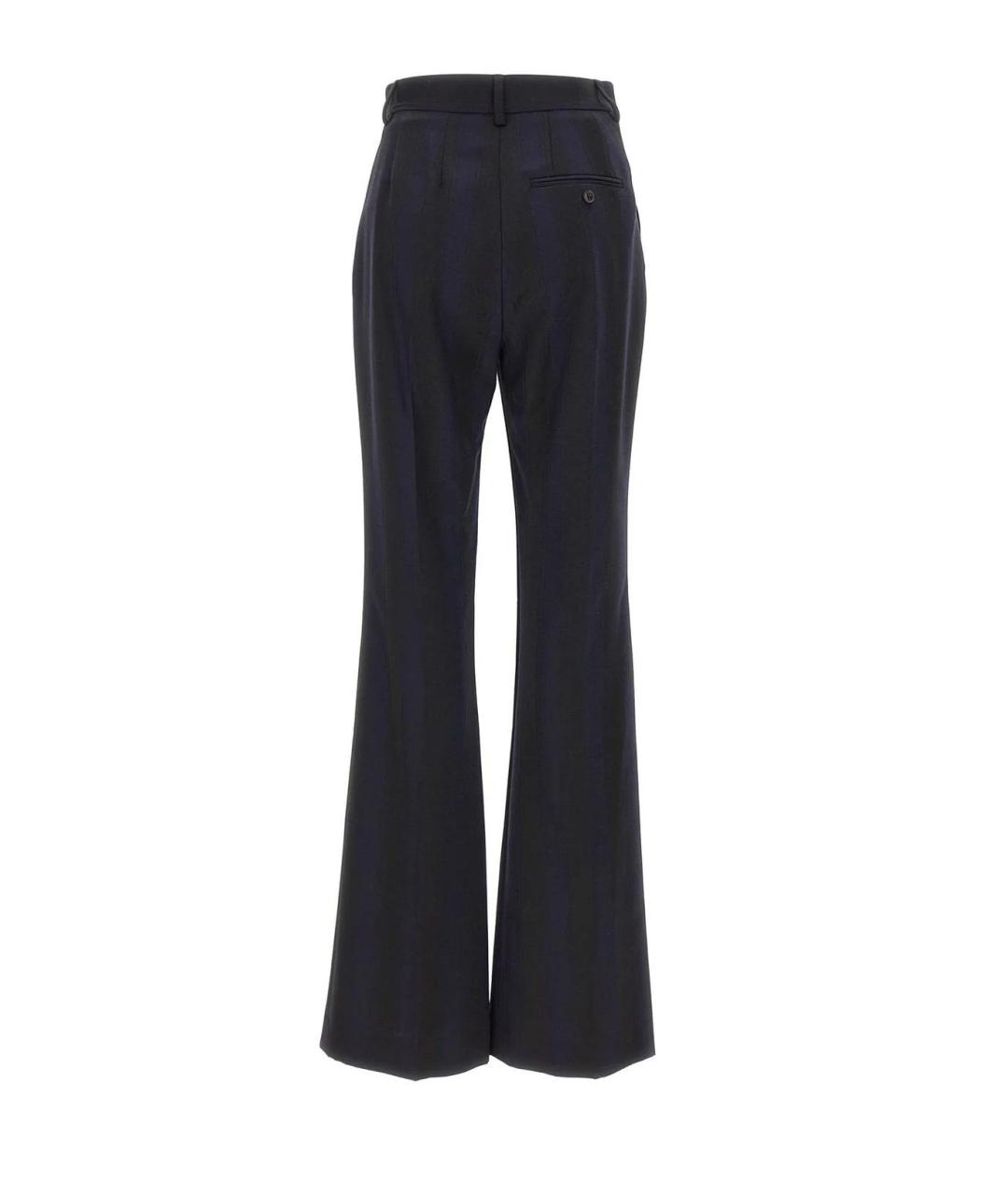 VIVIENNE WESTWOOD Темно-синие шерстяные прямые брюки, фото 2