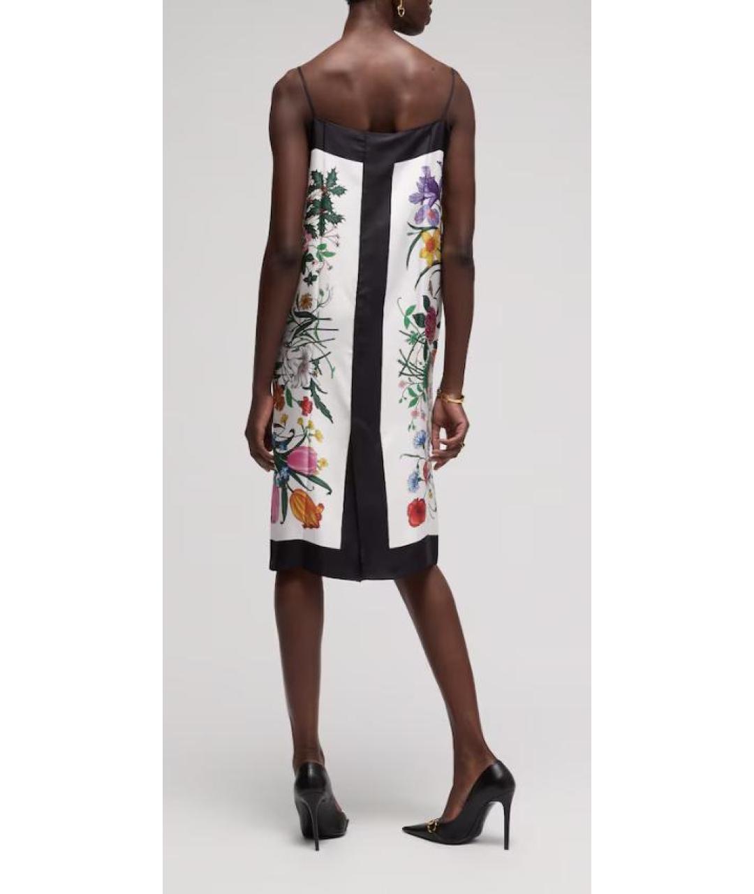 GUCCI Белое шелковое повседневное платье, фото 3