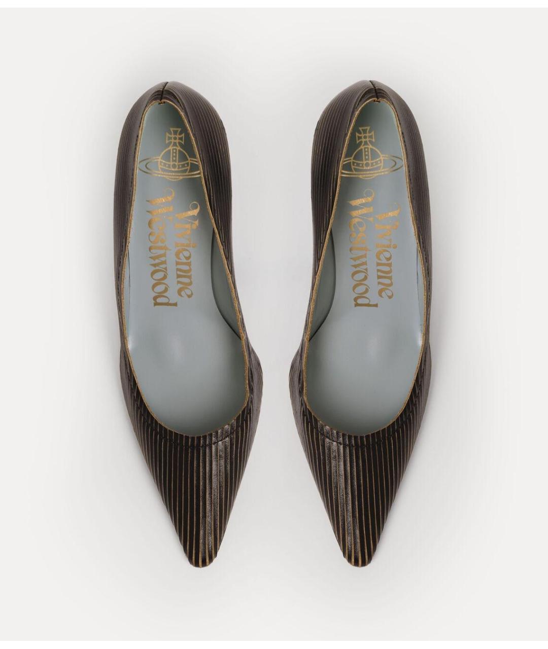 VIVIENNE WESTWOOD Черные кожаные туфли, фото 2