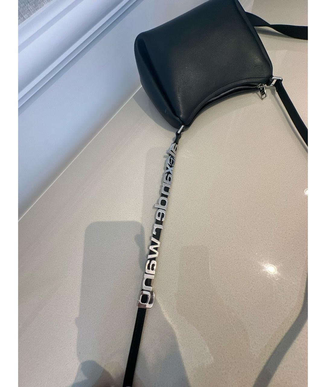 ALEXANDER WANG Черная кожаная сумка через плечо, фото 5