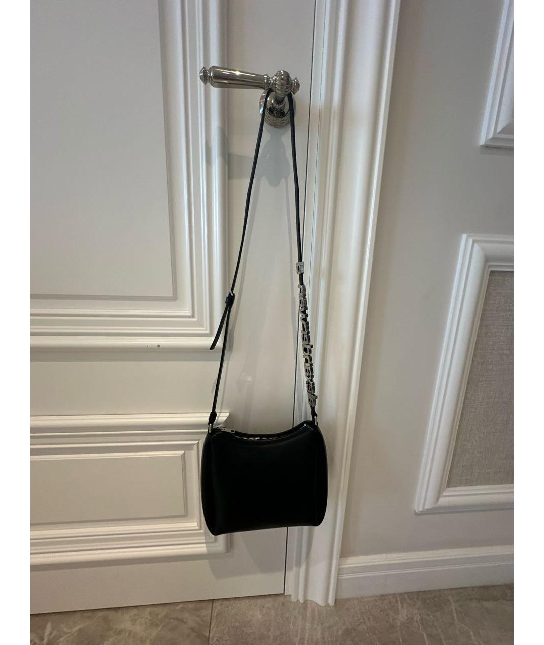 ALEXANDER WANG Черная кожаная сумка через плечо, фото 3