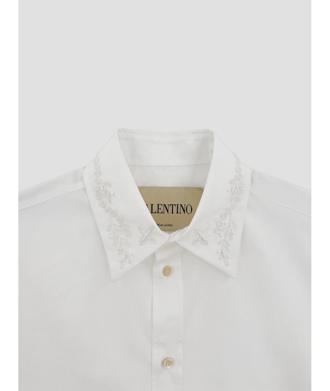 VALENTINO Белая хлопковая кэжуал рубашка, фото 3