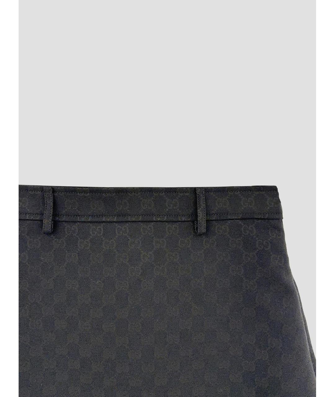 GUCCI Черная полиэстеровая юбка миди, фото 3