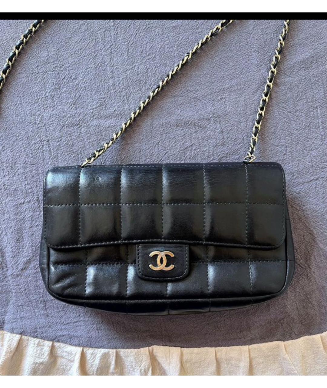 CHANEL Черная кожаная сумка через плечо, фото 3