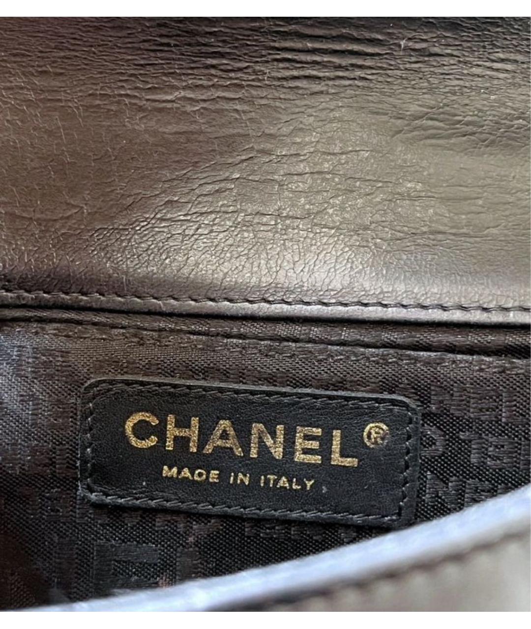 CHANEL Черная кожаная сумка через плечо, фото 5