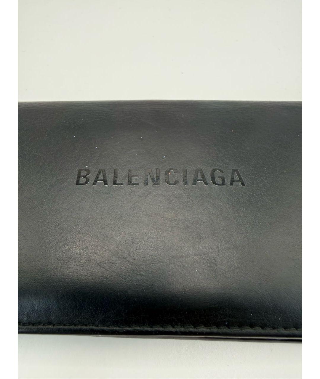 BALENCIAGA Черный кожаный кошелек, фото 2