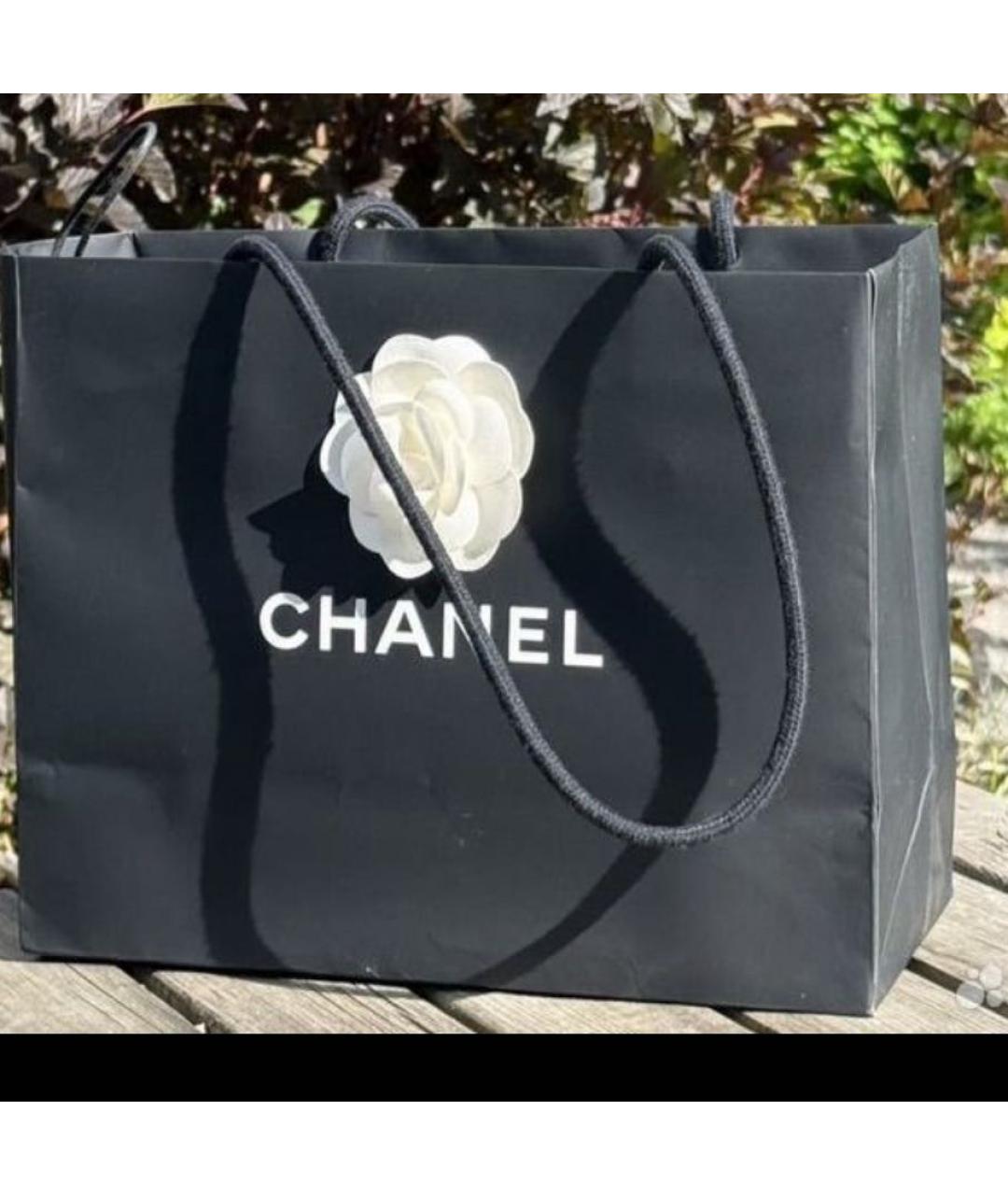 CHANEL Черная кожаная сумка через плечо, фото 8