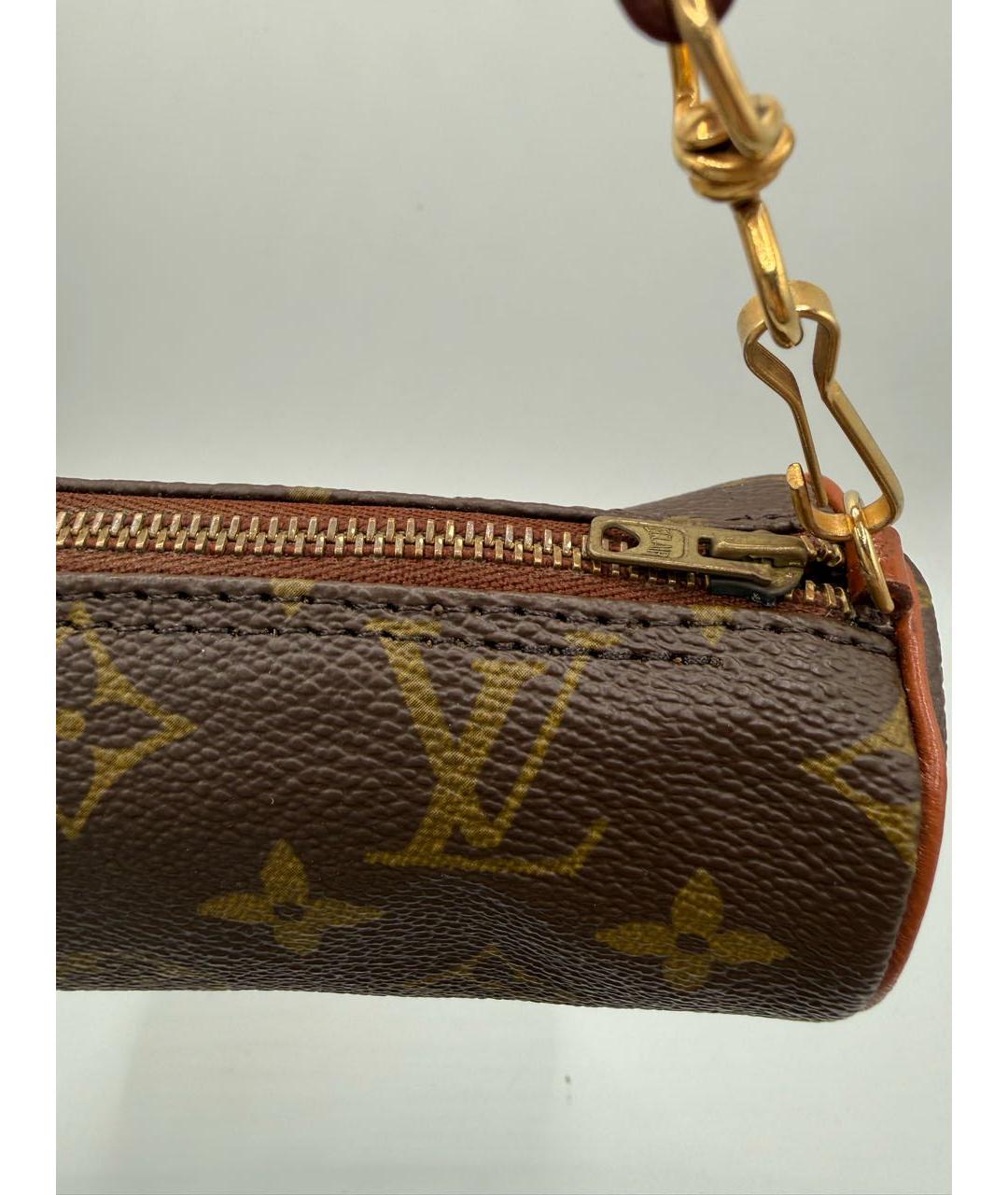 LOUIS VUITTON Коричневая сумка с короткими ручками из канвы, фото 3